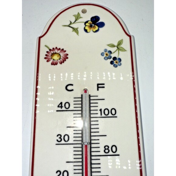VILLEROY & BOCH "Petite Fleur" VITRO Ceramic Thermometer 9 3/4” Luxembourg - Picture 3 of 12